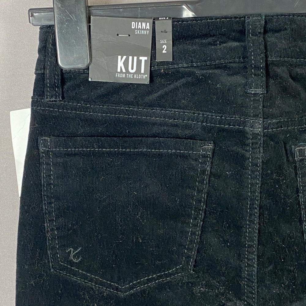 Kut from the Kloth Diana Stretch High Rise Skinny Corduroy Pants in Blac… - Picture 5 of 10